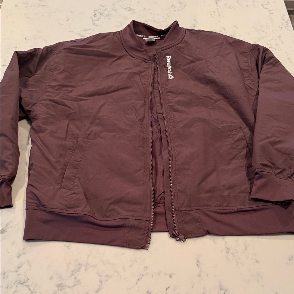 NWT Reebok Heritage Bomber Jacket Plum Purple XL